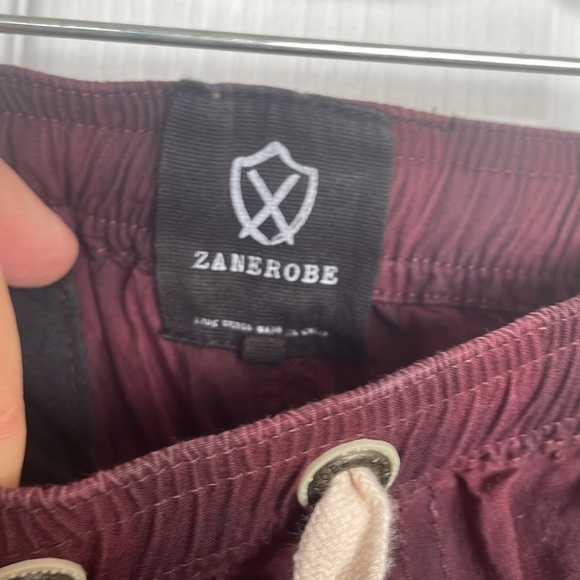 Zanerobe Burgundy Checked Shorts - Picture 2 of 6